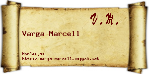 Varga Marcell névjegykártya